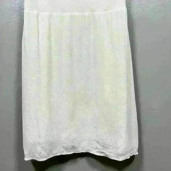 ARITZIA Cowl Neck Strappy A Line Mini Slip Dress White Cream Smocked Back  M - Picture 10 of 10